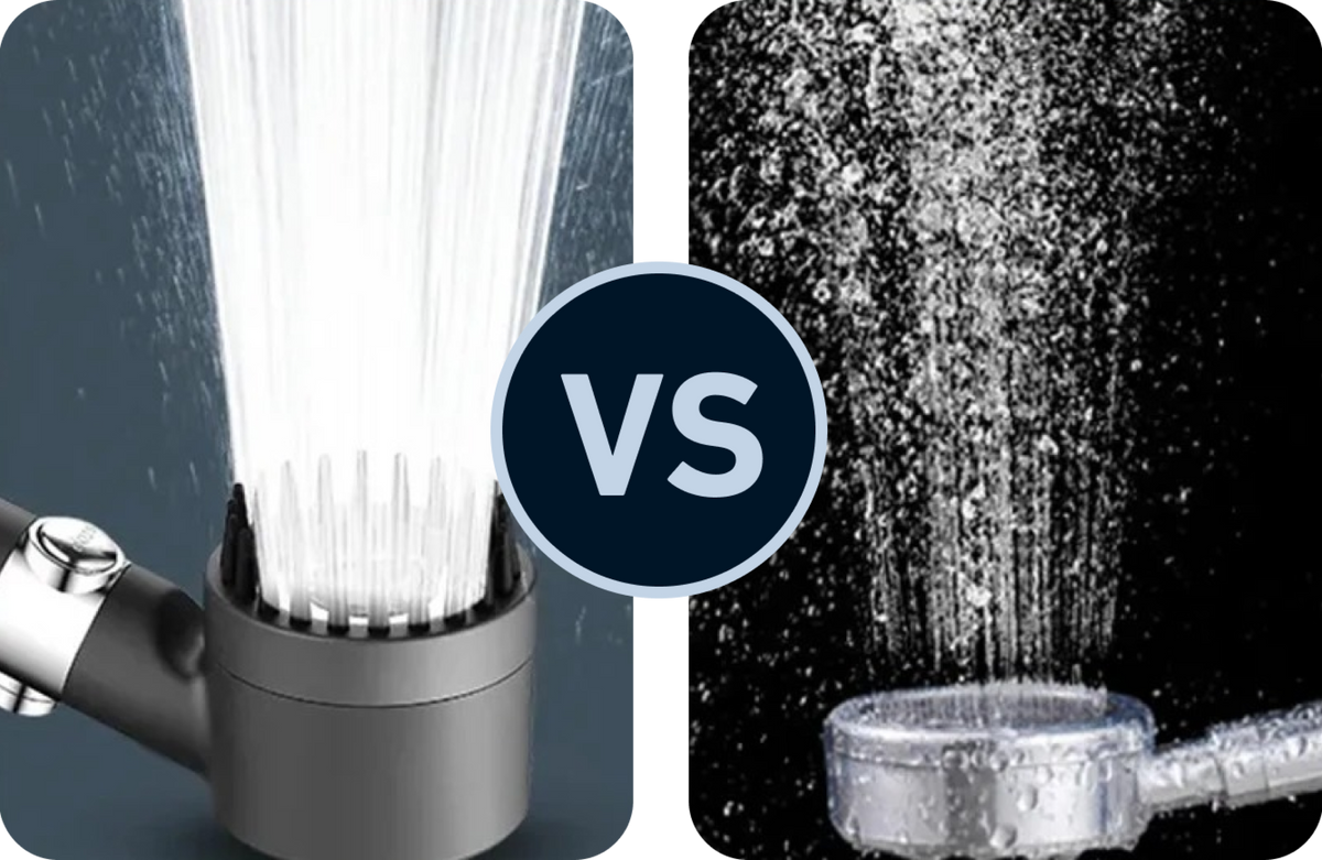 Standard vs Muravai Showerhead comparison