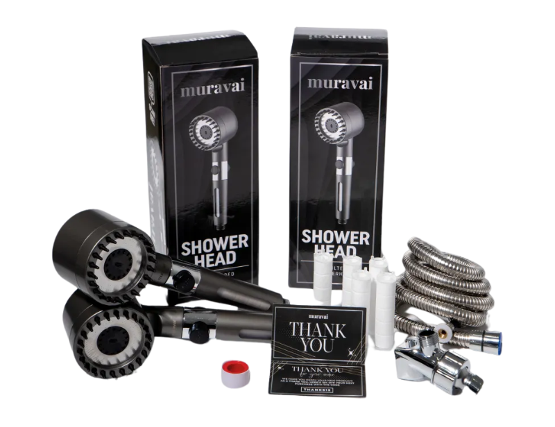 Muravai showerhead offer bundle with free gifts.
